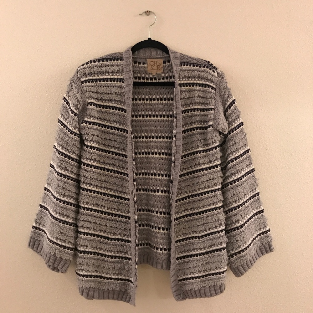 CHASER Striped Chunky Sweater